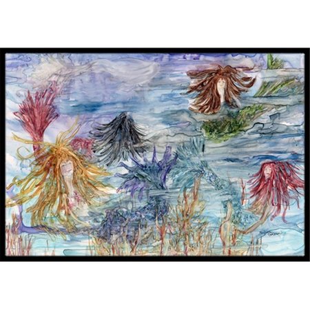 CAROLINES TREASURES Abstract Mermaid Water Fantasy Indoor or Outdoor Mat- 24 x 36 in. 8975JMAT